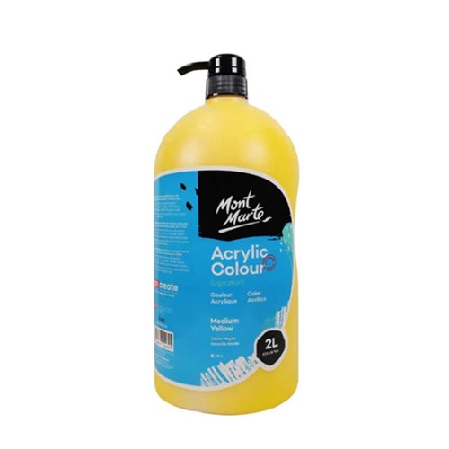 MONT MARTE ACRYLIC COLOUR PAINT - Medium Yellow 2L3